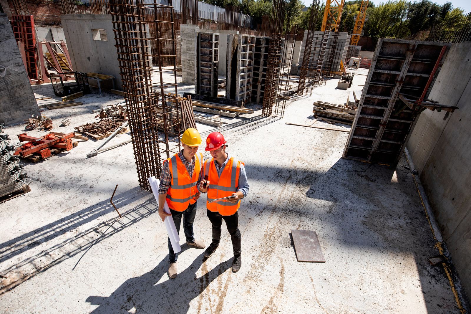 Equipa técnica em obra